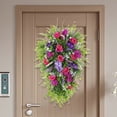 thumbnail image 4 of mfyjkho Spring Wreath for Front Door, Outdoor Indoor Decoration, Faux Flower Wreath, Porch Wall Hanging, Home Decor, Includes 1 Wreath, 4 of 6