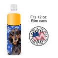 thumbnail image 4 of Carolines Treasures SC9363MUK Dachshund Winter Snowflakes Holiday Ultra Hugger for slim cans Slim Can multicolor, 4 of 6
