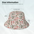 thumbnail image 3 of Pofeuu Quirky Santa Reindeer Retro Wave Print Bucket Hat for Women Men Reflective Bucket Hats Beach Summer Sun Hat Travel Fisherman Cap, 3 of 6