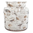 thumbnail image 4 of Sunset Trading Birdscript Rolled Arms/Nailhead Trim Fabric Swivel Chair in Cream, 4 of 7