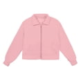 thumbnail image 3 of Wilark Girls Zip Up Sweatshirts Long Sleeve Fashion Collared Casual Kids Fall Jackets Pink 12, 3 of 6