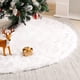 thumbnail image 2 of Falda de árbol de Navidad de felpa blanca, alfombra de pie de copo de nieve, piel sintética, cubierta de Base de árbol de Navidad, decoración del hogar, 78/90Cm, 2 of 4