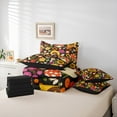thumbnail image 6 of Castle Fairy Groovy Flower 7pcs Bedding Comforter Set,Cute Mushroom Queen Bedding Sets Super Cozy,Botanical Plants Queen Sheet Sets,Microfiber Floral Bedroom Decor,Reversible, 6 of 8