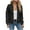 Black, variant on GEWSEY Bomber Jacket Women Varsity Casual Button Down Lightweight 2025 Fall Fashion Short Outerwear with Pockets (Black, XL)