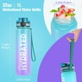 thumbnail image 5 of Water Bottle 32oz, Durable and Leakproof Water Bottles Motivational with Time Marker, Tritan, BPA Free, Wide Mouth with Easy Clean Brush for Gym, Travel, Home, School, Office (1 Bottle), 5 of 8