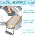 thumbnail image 2 of Asiento de Entrenamiento para Inodoro Infantil con Escalera - Altura Ajustable y Base Antideslizante - Ideal para Baños Públicos y Comerciales- Color: Gris, 2 of 6