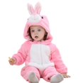thumbnail image 1 of Kids Animal Cartoon Hooded Bodysuit Outfits -, 1 of 3
