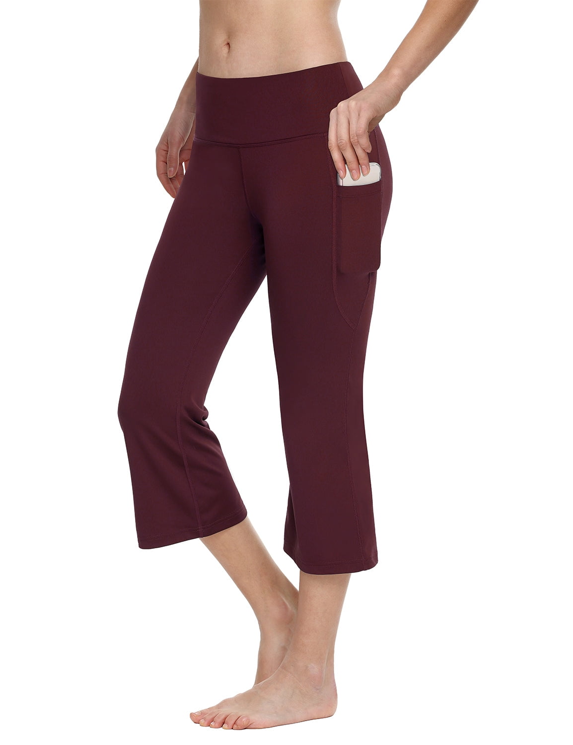 BALEAF Yoga Workout Capris for Women Lounge Flare Pants Casual Work Bootcut  with Side Pockets - 21, Tan, X-Small : : Clothing, Shoes &  Accessories
