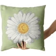 thumbnail image 3 of Spring Summer Pillow Covers 18x18 in Sage Green Daisy Floral Couch Pillow Cases Set of 2 Flower Bloom Farmhouse Throw Pillows Spring Decor for Room Bedroom Coushion Outdoor, 3 of 6