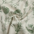 thumbnail image 5 of TWOPAGES 52"x63" Light Filtering Linen Floral Artistic Curtain Pinch Pleat Drape for Living Room, 1 Panel, Moss Green, 5 of 6