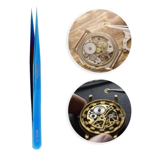 Rotekt Stainless Steel Tweezers High Hardness Practical Watch & Jewelry Repairs Tool