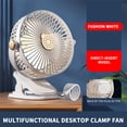 thumbnail image 4 of FastXmas USB Clip on Fan, Strong Wind Ultra Quiet Small Desk Fan with Strong Clamp, More Than 360° Adjustable, 3 Speeds USB-C Corded Powered, Mini Personal Fan for Home Office Desktop Black, 4 of 7