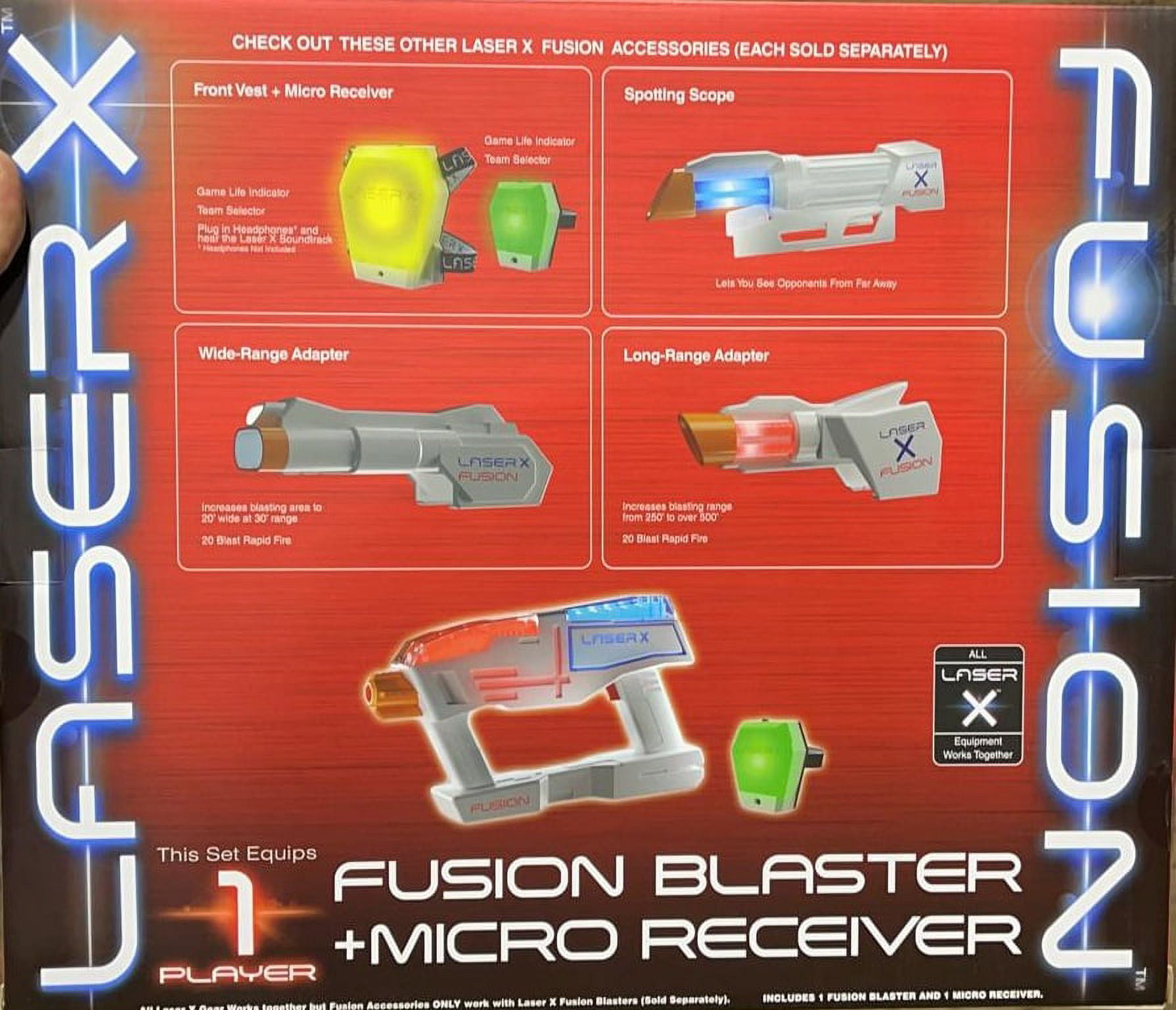 at - X One Outdoor Player Blaster x Micro Blaster - 2 Entertainment Feet Range Wide Laser - Toy 30 20 Fun Fusion Receiver, Pack + Pck or Each Home for