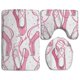 thumbnail image 1 of ABPHQTO Zapatillas de ballet rosas Juego de alfombras de baño de 3 piezas Alfombra de baño Alfombra de contorno y tapa de inodoro ABPHQTO Cont-CHAPPLE-32172, 1 of 2