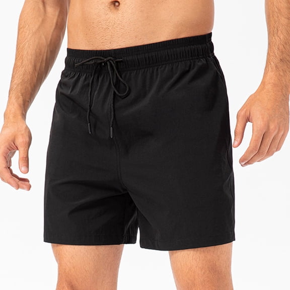 Men's Wild Cargo Shorts Vmvidoty Elastic Waistband Drawstring Summer Casual Cotton Big & Tall Relaxed Fit Work Shorts Black XL