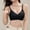 #0041-Black, variant on Women's Double Strap Back Closure Bra, Wireless Mesh Hollow Out Push Up, Breathable Nylon Seamless Gather, Smooth Crisscross Straps for Daily Casual Gift