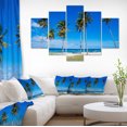 thumbnail image 1 of Palms on Philippines Tropical Beach - Modern Seascape Canvas Artwork, 1 of 3