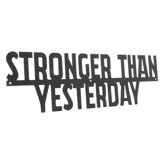 KALLORY Home Gym Wall Art Metal Quote Sign for Fitness Enthusiasts with Minimalist Style, 1 Set