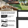 thumbnail image 6 of Naipo Potting Bench Table, HDPS Potting Bench with 4 Side Hooks, All-Weather Garden Table Work Station, Outdoor Potting Table for Porch(Black), 6 of 8