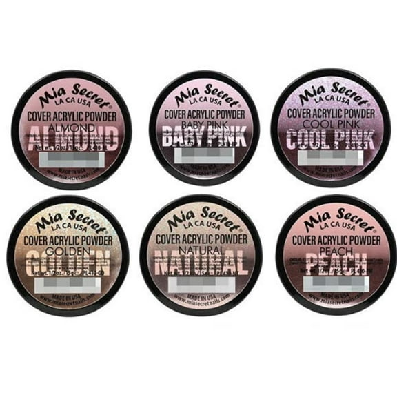 Mia Secret COVER (Baby Pink/Cool Pink/Natural/Peach/Almond/Golden) - 0.5 oz; 6pc