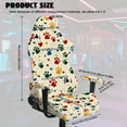 thumbnail image 7 of Xoenoiee Colorful Dog Paw Pattern Gaming Chair Cover with Armrest Cover, Stretchable Fabric Computer Chair Seat Slipcovers Fits Most Office/PC Chairs & Racing Style Seats, Machine Washable, 7 of 7