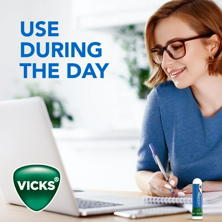 Vicks VapoInhaler, on-the-go Portable Nasal Inhaler, Non-Medicated, 3 Scented Sticks