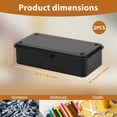 thumbnail image 2 of Threns 2 Pcs Trunk Tool Box with Lid Multipurpose Iron Storage Box Rectangular Metal Container Metal Storage Organizer for Scrapbook Stamps, 2 of 10