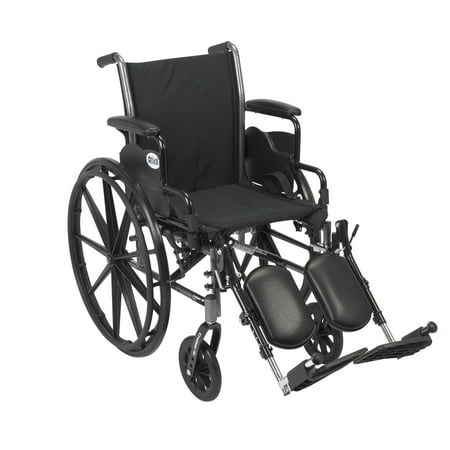 Drive Medical Cruiser Iii Light Weight Wheelchair With Flip Back Removable Arms Desk Arms Elevating Leg Rests 18 Seat