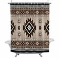 thumbnail image 2 of Aztec Shower Curtain for Bathroom Decor, Brown Southwest Wind Bohemian Ethnic Wind Waterproof Fabric Shower Curtain, 36"x78" Set with 12 Hooks, 2 of 9