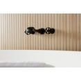thumbnail image 4 of Kingston Brass KS5020RKX Webb Two-Handle Wall Mount Roman Tub Faucet with Knurled Handle, Matte Black, 4 of 7