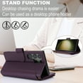 thumbnail image 5 of ELEHOLD for Samsung Galaxy S22 Ultra PU Leather Wallet Case, with Card Holder Strap Shoulder Lanyard for Women Men, Durable Zipper Kickstand Cover for Samsung Galaxy S22 Ultra,Purple, 5 of 10