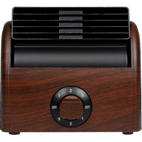 SBSGV Desk Fan Personal Quiet Powerful Small Table Fans Retro Bladeless Fans for Home Office Bedroom Bedside with 3 Speeds