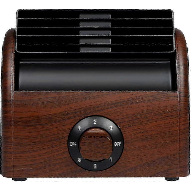 SBSGV Desk Fan Personal Quiet Powerful Small Table Fans Retro Bladeless Fans for Home Office Bedroom Bedside with 3 Speeds