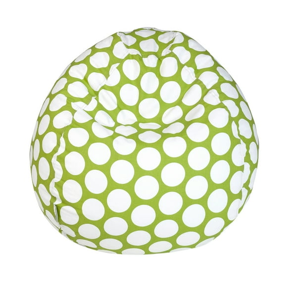 Majestic Home Goods Decorative Hot Green Large Polka Dot Small Classic Bean Bag