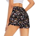 thumbnail image 4 of Picia Daisies Flowers Pattern Women's 2 in 1 Athletic Running Shorts High Waisted Workout Casual Gym Sweat Shorts with Comfy Liner Zipper Pockets-XX-Large, 4 of 9
