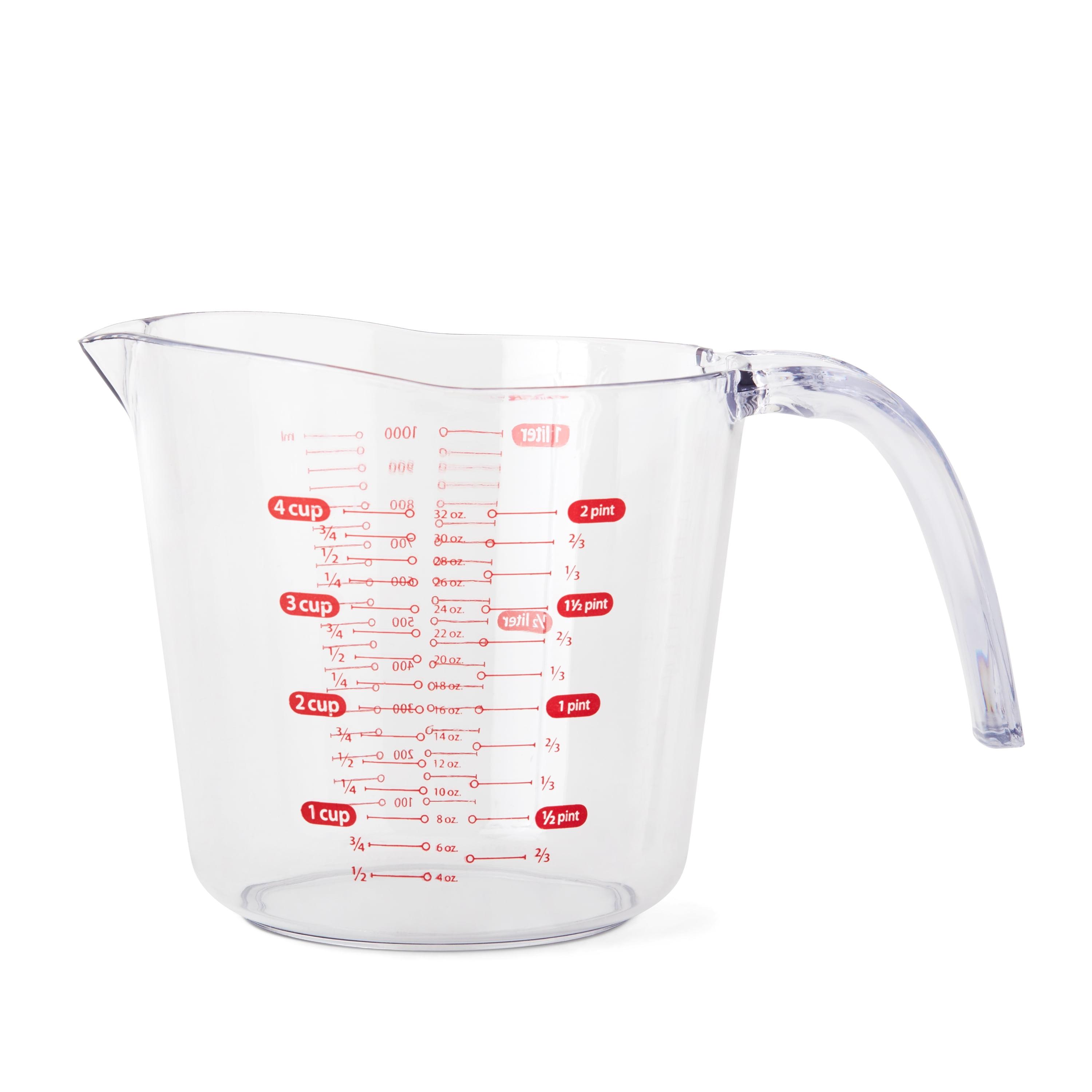 Clear Plastic Measuring Cup Jug pour Spout Tool Kitchen New K1P1 
