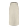 thumbnail image 2 of Levmjia Women's Satin Midi Skirt Elegant A-Line Silk High Waisted Side Zipper Stretch Comfortable Casual Work Office Long Skirt, 2 of 9
