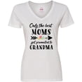 thumbnail image 3 of Inktastic Only the Best Moms Get Promoted to Grandma Women's V-Neck T-Shirt, 3 of 5