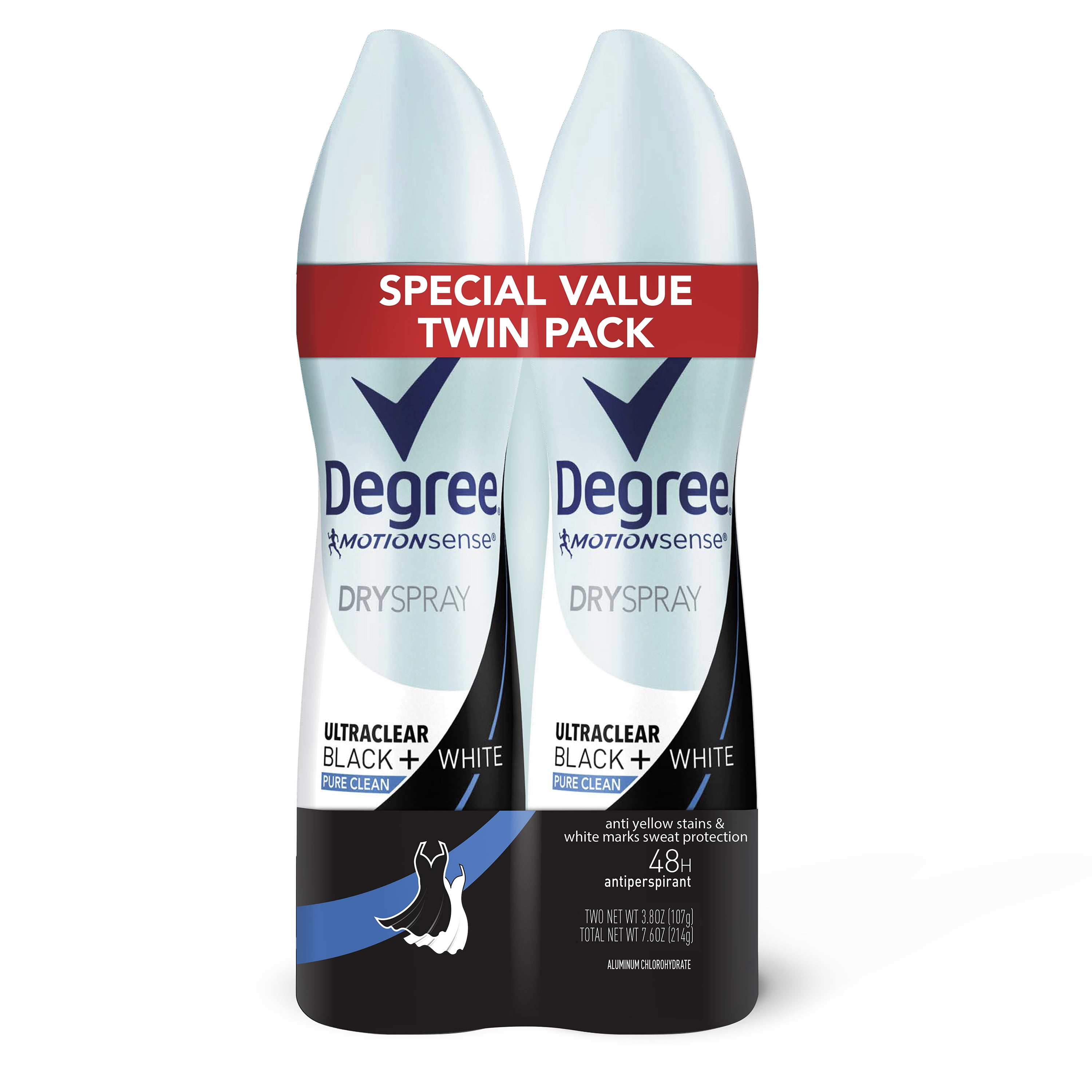 Degree UltraClear Antiperspirant Deodorant Dry Spray Black+White Fresh