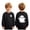 D4-Black, variant on sdbrld Baby Kids Halloween Shirt Boys Cute Cartoon Ghost Print Long Sleeve Crewneck T Shirt Loose Fit Fashionable Tees Stylish Tops Black Sizes 3-4 Years