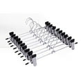 thumbnail image 1 of Meiiso Promotional Offer! Coat Hanger, 20 Pack Pants Racks space saving Inch Non-slip stainless steel Pants Rack with Clips Hangers shorts skirt Rack, White, 12.87*7.8*2.73In, Fixing Clip, 1 of 6