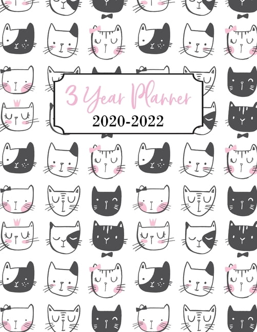 3 year planner 3 year calendar planner for january 2020 december 2022 includes contacts