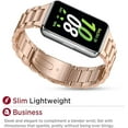thumbnail image 5 of FESIGN Stainless Steel No Gap Watch Band Compatible with Samsung Galaxy FIT3 Metal Replacement Strap for Samsung Galaxy FIT 3 for Women Men, Rose Gold, 5 of 7
