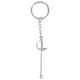 thumbnail image 2 of Cercado de llavero espada metálico pequeño llavero decorativo pequeño llavero portátil portátil llavero, 2 of 5