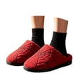 thumbnail image 3 of Tisuna Halloween Fuzzy Slippers Women Men Spider Web Design Soft Bedroom Slippers Theme Events Memory Foam Shoes, 3 of 6