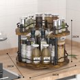 thumbnail image 4 of fashionhome Spice Racks With Rotating Turntable Heat Resistant And Durable Spice Organization For Cabinet Tray double-deck roundness, 4 of 6