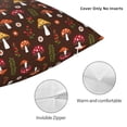 thumbnail image 3 of Pofeuu Woodland Mushroom with Flowers and Berries Print Double-sided plush pillowcase Square Throw Pillow Covers Pillows Cover for Living Room Bedroom Sofa Couch Cushion Cover（No pillow core）-26"x26", 3 of 7