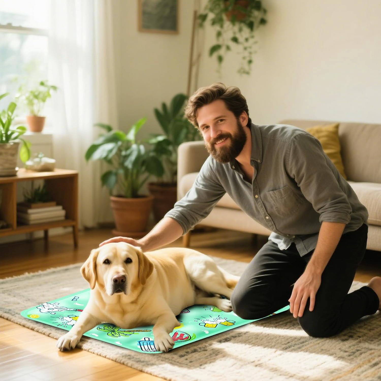 120*70cm Dog Cooling Mat, 2026 New Summer Pet Mats, Portable Pet Cooling Pad for Travel, Washable Gel Coolings Mat for Dogs and Cats Indoor Outdoor, Reusable Chill Pad Suitable for All Pets