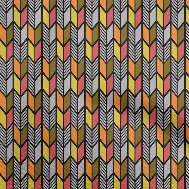 oneOone Polyester Spandex Light Gray Fabric Geometric Sewing Craft Projects Fabric Prints By Yard 56 Inch Wide