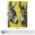 thumbnail image 4 of Shiartex   Donkeys Blanket Cute Animals Blanket Soft Fuzzy Plush Throw Blankets for Couch Bed White, 4 of 6